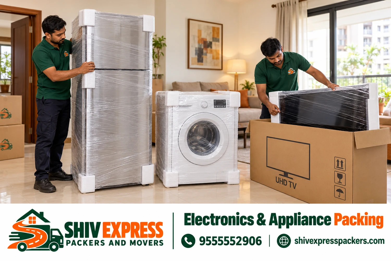 Electronics and Appliance Packing with Shiv Express