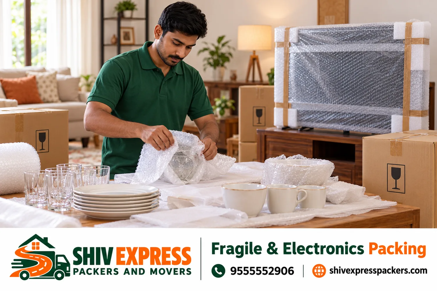 Fragile Items and Crockery Packing with Shiv Express